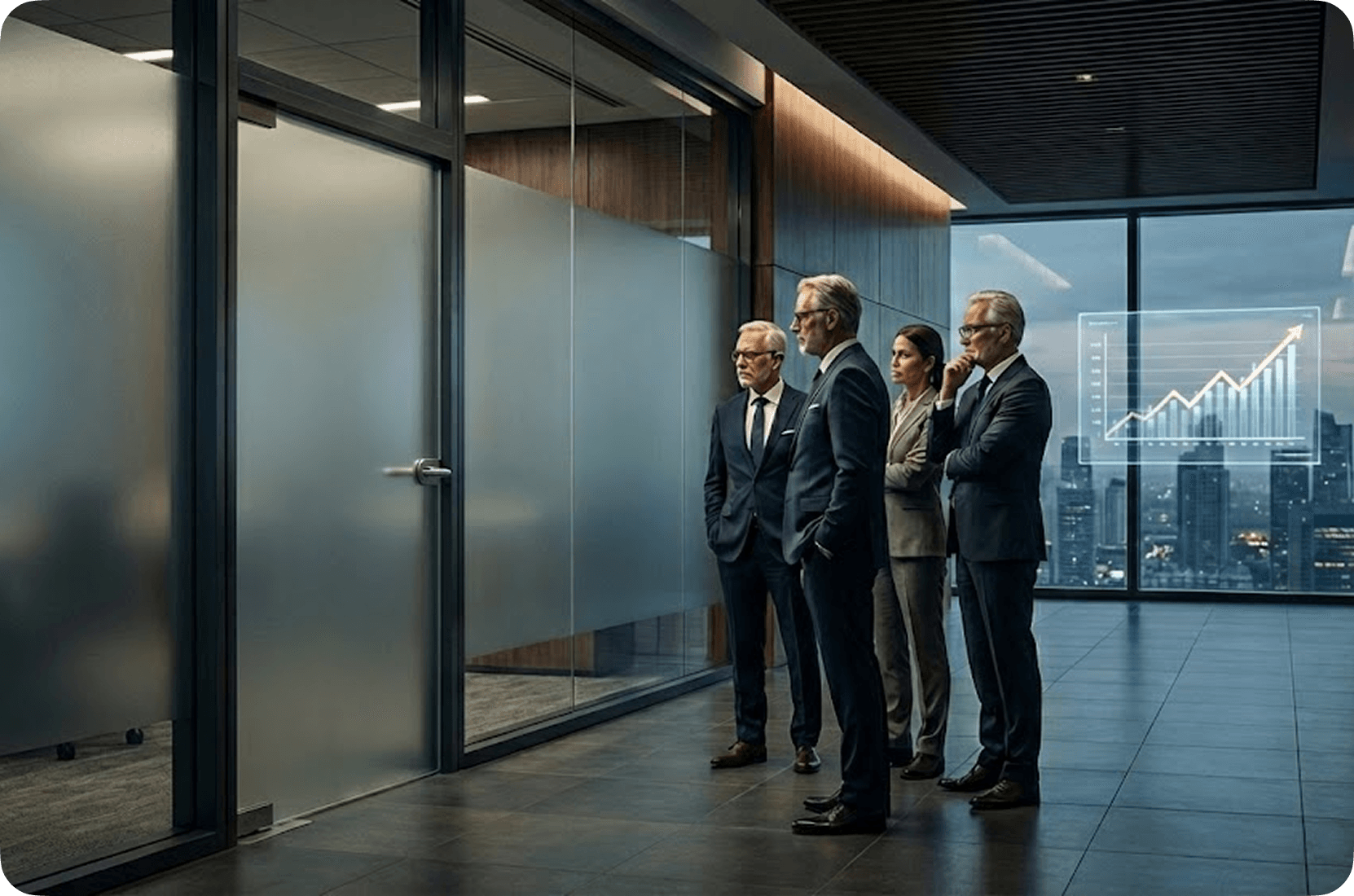 Professional office meeting